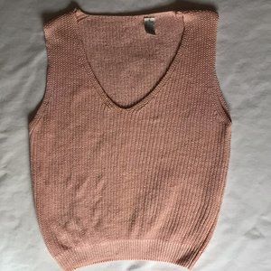 Pink V-neck sweater vest